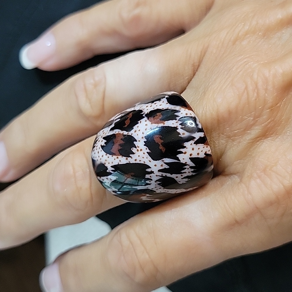 Last One Leopard Print Statement Ring - image 2